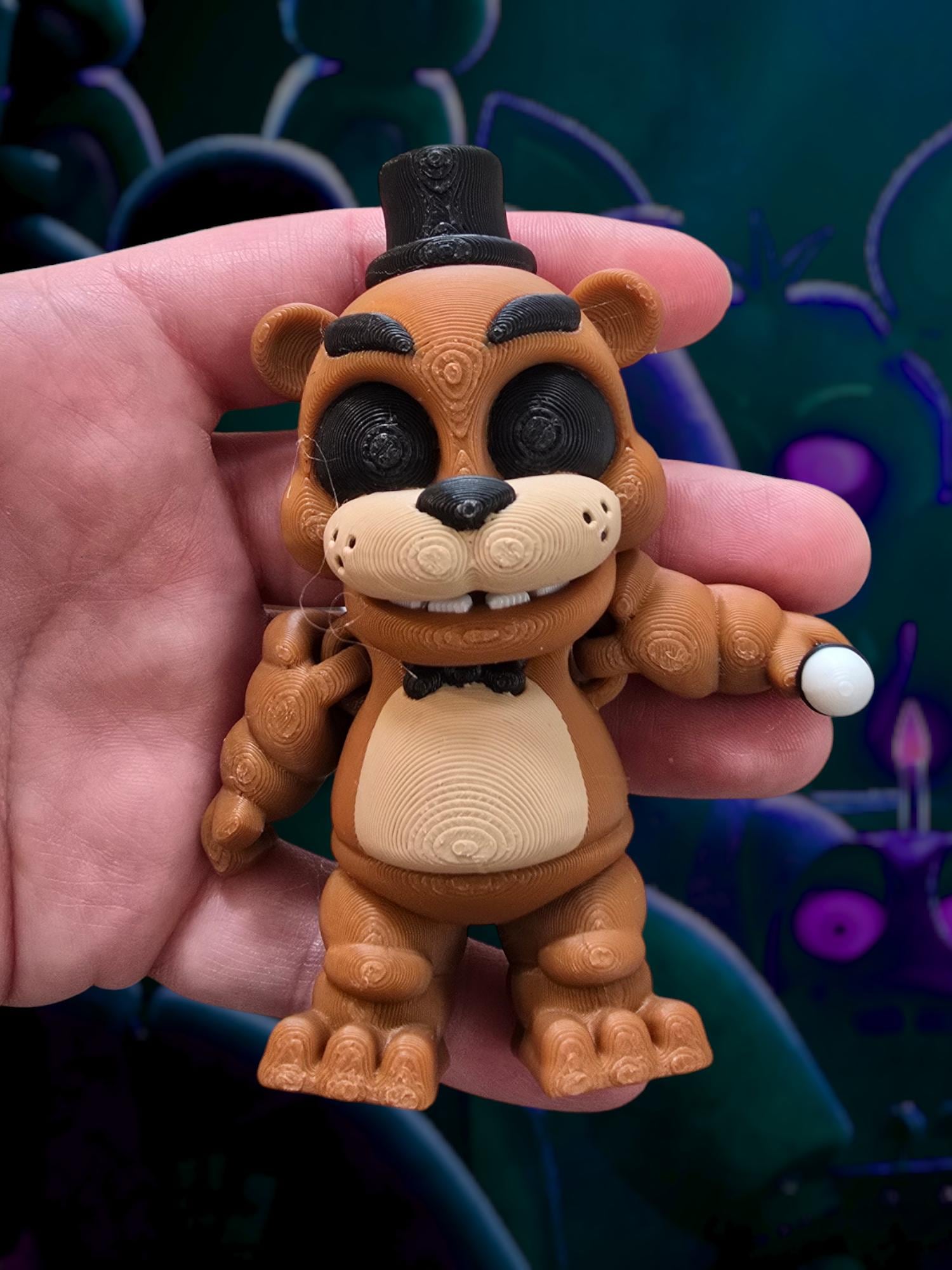 3D Printed Articulated Freddy Fazbear Fidget Toy, Vunk Flexi - Etsy