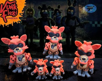 Foxxy articulado impresso em 3D, brinquedo antiestresse de Five Nights at Freddy's