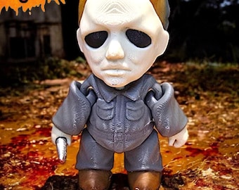 3D Printed Articulated Michael Myers Fidget Toy, Vunk Flexies