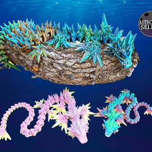 3d gedruckter leerer Seedrache, Drachen Fidget Spielzeug, Flexi Drachen, 3d gedruckter Drache, Drachen Geschenk, Drachen kollektion, Made to order, Cinderwing3d