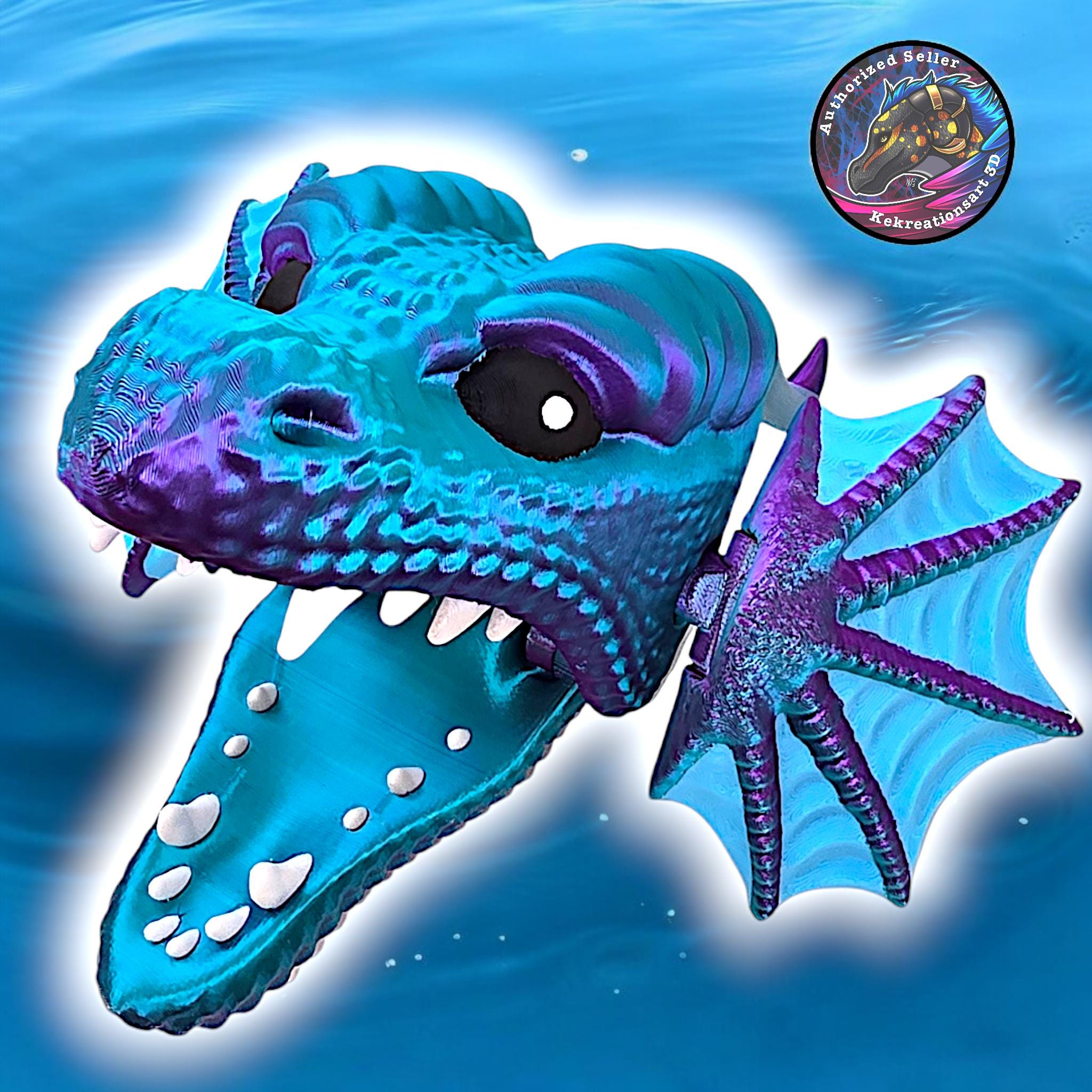 3D Printed Articulated Dragon Puppet, Fidget Toy - Etsy