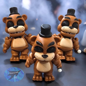 3d Printed Freddy Fazbear 5 Nights at Freddy&#39;s, Articulated Freddy Fazbear 3d Printed Fidget Toy, 3d printed, Vunk Flexi, Made to order