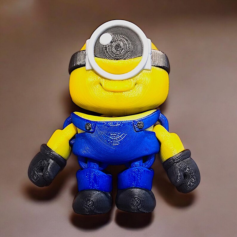 Vector Miniob Toy 3d Printed Minion, Articulated Minion, 3d Printed Yellow Minion Fidget ...
