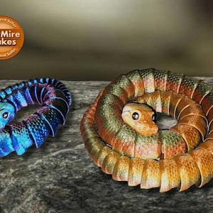 3d Printed Articulated Ball Python As Seen On Tiktok, Snake Fidget Toy, Flexi Ball Python, Birthday Gift, Flexi snake, Matmire Makes