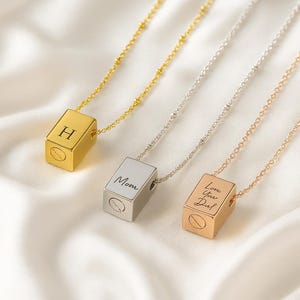 Personalized Mini Urn Necklace for Ashes – Engraved Cremation Keepsake Pendant for Women & Pet Tribute – Dainty Memorial Jewelry Gift