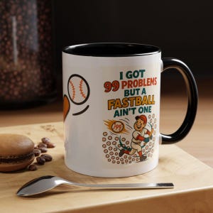 Baseball Coffee Mug – Fastball Pitcher Mug, Baseball Player & Coach Gift, MLB Team Cup, Baseball Fan Coffee Cup, Sports Drinkware