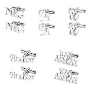 Abotoaduras personalizadas, abotoaduras iniciais, abotoaduras com nome personalizado, presente para graduados, noivos, presente de padrinhos, presente de casamento, presentes para ele