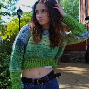 Green ombré sweater