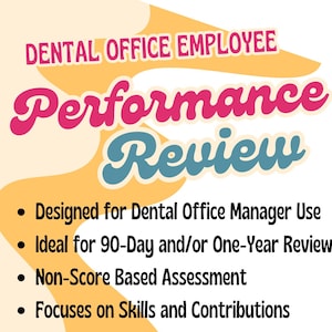 Evaluación del desempeño de empleados de consultorios dentales, evaluación del desempeño de empleados dentales, evaluación del desempeño del personal dental, descarga de consultorios dentales