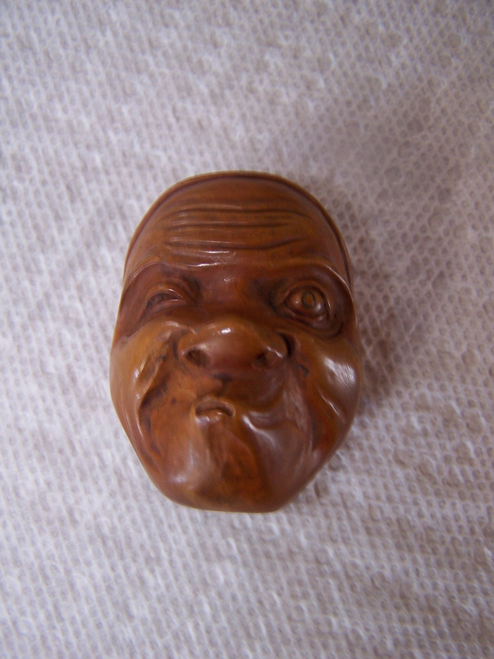 WOOD CARVED FACE BEAD PENDANT Etsy