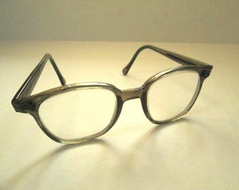 Vintage AO American Optical Safety Glasses - Grey Plastic Shields