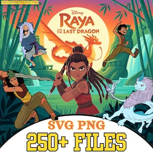 Raya and the Last Dragon SVG PNG Bundle, Raya Sisu Namaari Tuk Tuk Svg , Dragon Girl Design, Fantasy Dragon Cut Files, Raya Sisu Svg