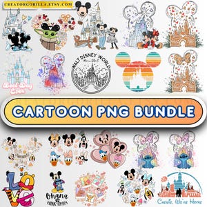 Cute Cartoon Characters Png Bundle, Mickey Friends Png ,Toy Story Png, Lilo and Stitch Png, Winnie The Pooh Png, Ready To Print Designs