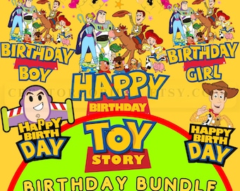 Toy Story Birthday PNG Bundle: Cartoon Graphics (Digital Download)