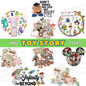 Toy Story Friends Png Bundle 9 Files,Toy Story Mickey Ears Png,To Infinity and Beyond Png,Buzz Lightyear,Mr. Potato Head,Sheriff Woody