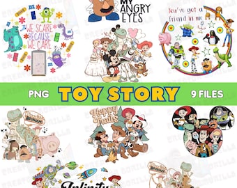 Toy Story Friends PNG Bundle, Mickey Ears, Buzz Lightyear (9 Files) (Digital Download)