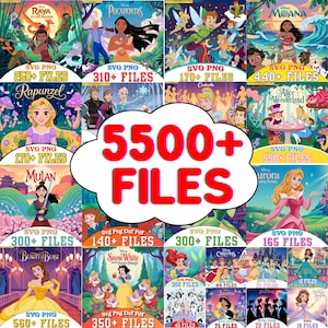 Princess SVG Mega Bundle: 5500+ Files for Cricut, Silhouette (Digital Download)