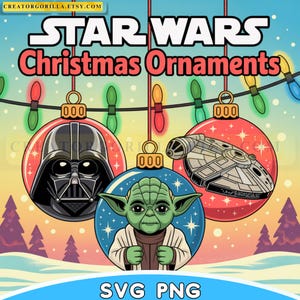 Star Wars Ornament Bundle Svg Png 40 Files, Star Wars Christmas Svg, Star Wars Snowflake Svg, Christmas Tree Ornament Svg, Christmas 2026