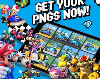 Mario Kart PNG Bundle: 70+ Racing Clipart Files (Digital Download