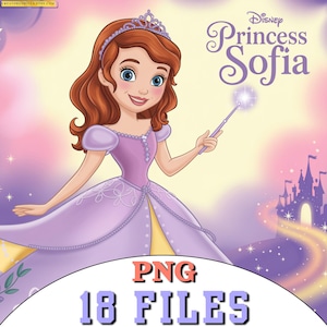 Princess Sofia the First PNG Bundle, 18 Clipart Files with Amber James Clover Minimus Baileywick, Cartoon Princess Designs, Castle Png
