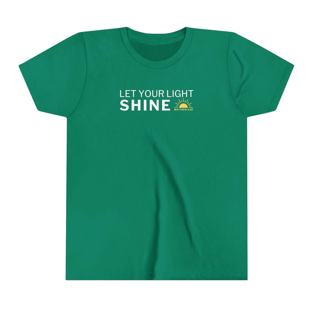 Let Your Light Shine Christian Kids Shirt. Youth Short Sleeve Tee - Etsy