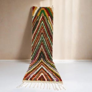 Tapis de couloir coloré, tapis de cuisine, tapis tissé main, tapis bohème, tapis de passage, tapis berbère pour décoration de couloir