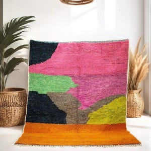 Beni ourain Custom Moroccan rug - Berber Beni ourain rug - Wool area rug - Handmade rug - Moroccan area rug - Morocco rug - tufted rug