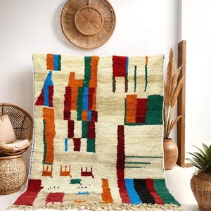 Beni ourain Custom Moroccan rug - Berber Beni ourain rug - Wool area rug - Handmade rug - Moroccan area rug - Morocco rug - tufted rug