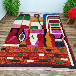 Striped Handmade Shag Rug Living Room Large, Custom Tufted Rug Modern, Beaded Curtain Rug Colorful, Berber Rug 12x15, Unique Rug Hooking
