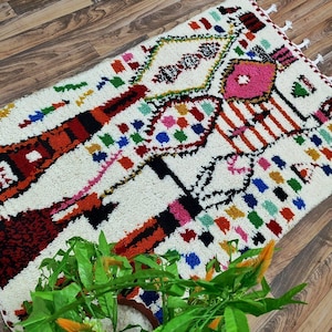 Striped Handmade Shag Rug Living Room Large, Custom Tufted Rug Modern, Beaded Curtain Rug Colorful, Berber Rug 12x15, Unique Rug Hooking
