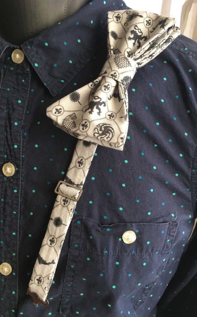 Grey Game of Thrones Bow Tie