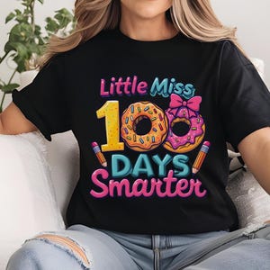 Little Miss 100 Days Smarter Shirt, 100 Days Of School Celebration Tee, Cute Back To School Outfit, Girls School Shirt, Teacher Gift Idea
