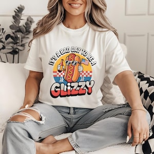 It’s a Bad Day to Be a Glizzy Shirt, Funny 4th of July Hot Dog Tee, Retro BBQ Cookout Shirt, Patriotic Beer Drinking Graphic T-Shirt
