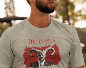 Anti-Trump Shirt - Devil's Trick, Political Satire, Dark Humor, Controversial Graphic Tee, Protest Apparel, Statement T-Shirt