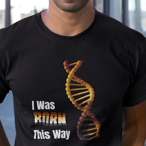 Born This Way Bear Pride Shirt | LGBTQ Gay Bear Flag DNA Tee | Gay Pride Gift | Queer Identity | Retro Bear Colors TShirt