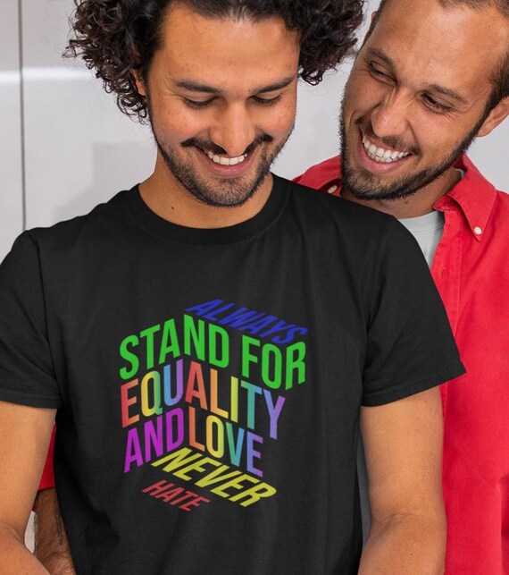Equality & Love Gay Pride Shirt: 3D Rainbow LGBTQ Tee