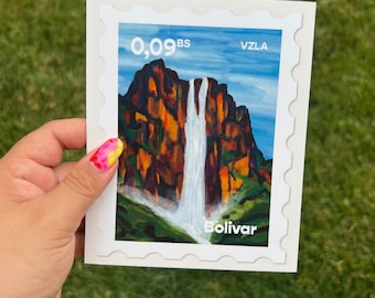 Bolivar Venezuela Stamp Print | Postcard