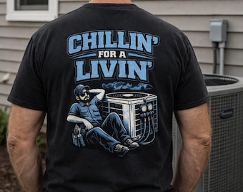 HVAC Shirt, lustiges HVAC Tech T-Shirt, AC Reparatur T-Shirt, Heizung Cooling Shirt, blauer Kragen Arbeitsshirt, HVAC Geschenk