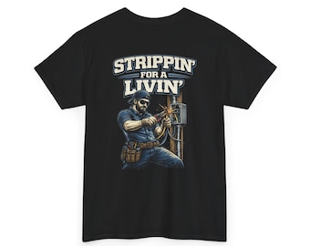 Elektriker Shirt, lustiges Elektriker T-Shirt, Wire Stripping Tee, Lineman Geschenk, Blauer Kragen Arbeitshemd, Elektriker Humor