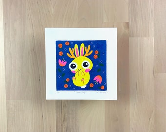 Jackalope Limited Edition Mini Risograph Print