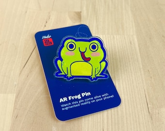 AR Frog Pin | Augmented Reality Accessory | Kawaii Cute Sticker