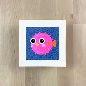 Puffer Fish Limited Edition Mini Risograph Print