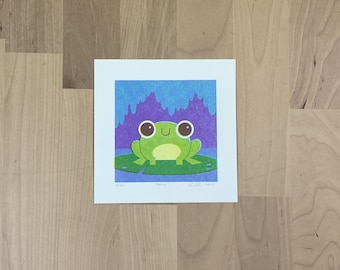 Frog Limited Edition Mini Risograph Print