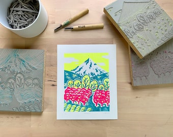 Orchard Limited Edition Hand-carved Lino Print