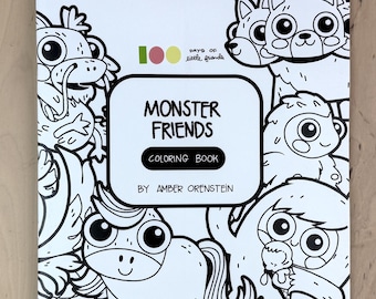 Monster Friends Coloring Book with Cryptids & Mythical Creatures
