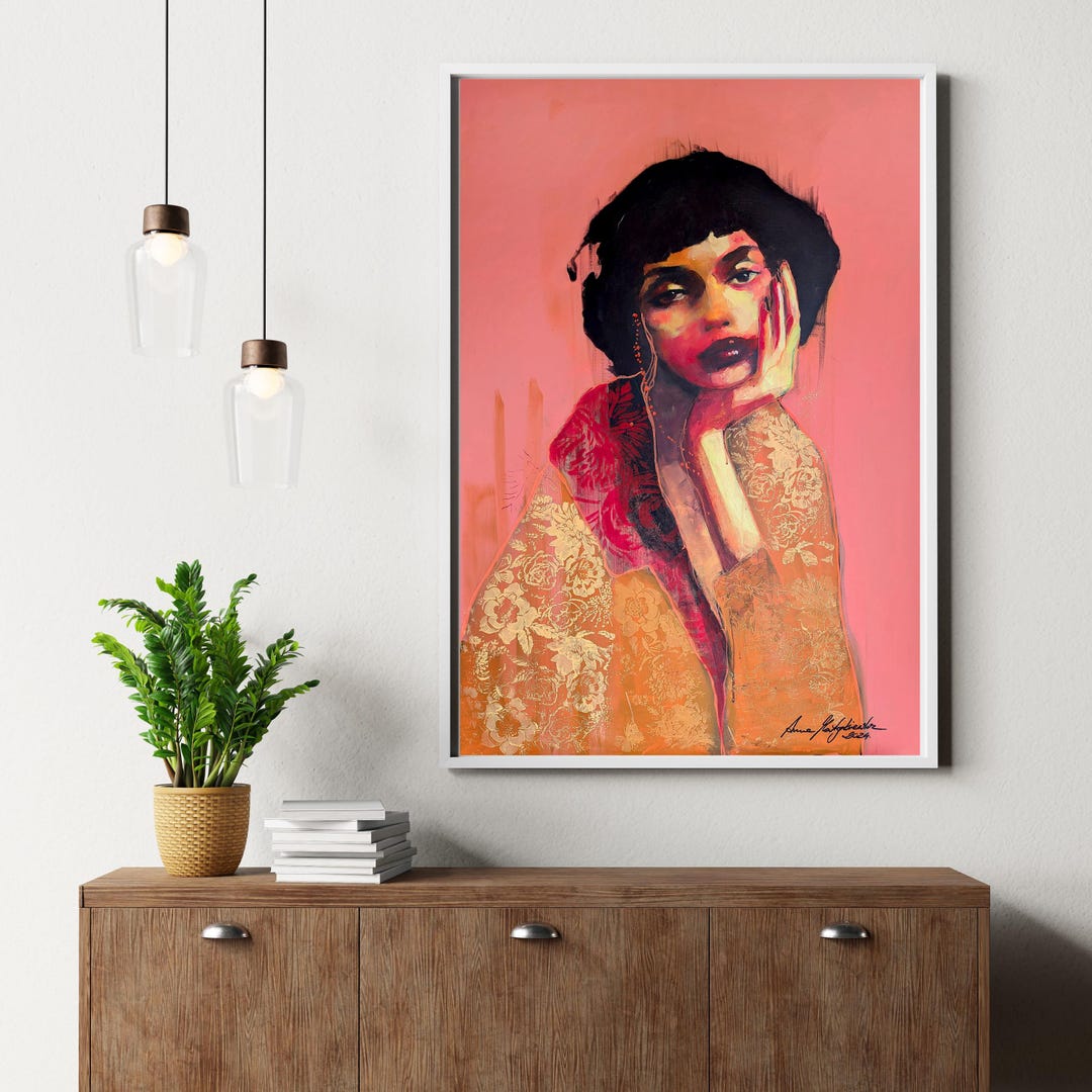 Rest Portrait Rest Poster Limited Edition Portrait Original Artwork Elegant Home ...