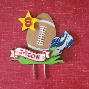 Football Themed Cake Topper