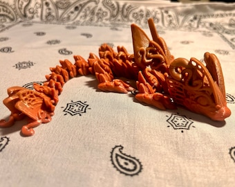 Baby Butterfly Dragon (Short Wings), 3D Print, Flexi Dragon, Fidget Toy