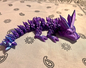 Bébé dragon de cristal, impression 3D, dragon flexible, jouet agité