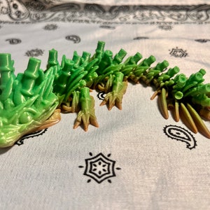 Baby Bamboo Dragon, 3D Print, Flexi Dragon, Fidget Toy